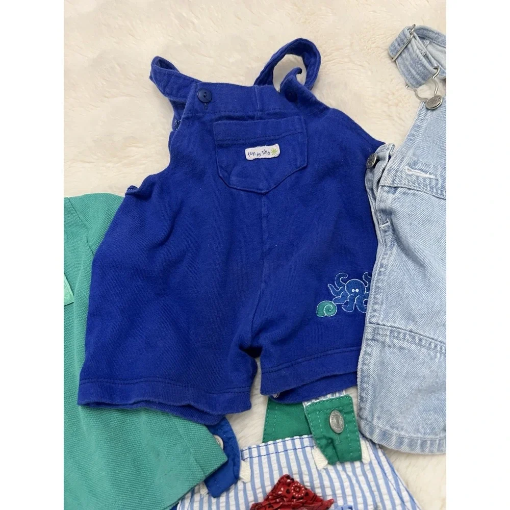 Vintage Baby toddler Overall Clothing Lot Surf Polo Retro Oshkosh